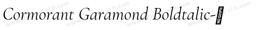 Cormorant Garamond Boldtalic字体转换